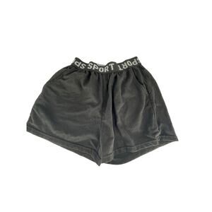 C-Mode Black Sport Athletic Logo Shorts Women's Size Small